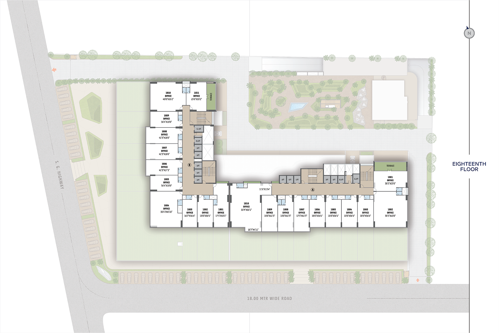 Unit Type C — 3 BHK floor plan