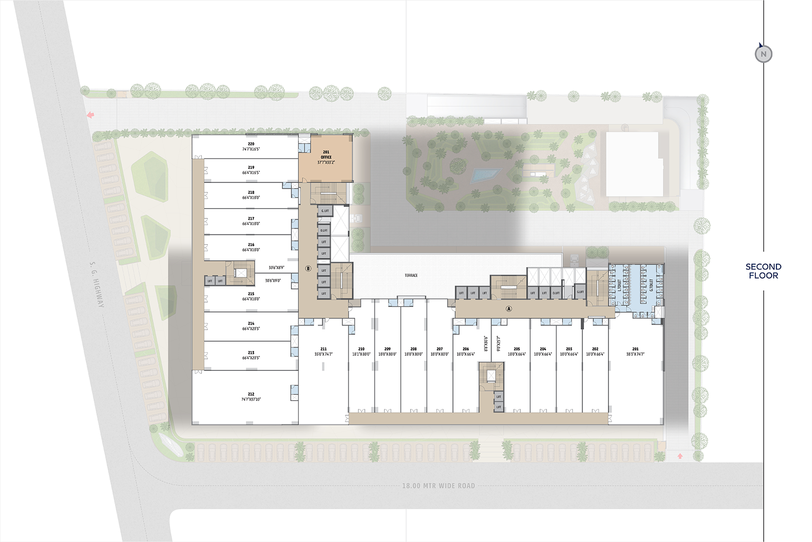 Unit Type C — 3 BHK floor plan
